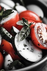 Wall Mural - Fresh tomato salad ingredients