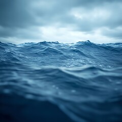 Naklejka na meble Dark Blue Ocean Waves Under Stormy Sky