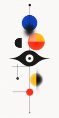 Poster - Dynamic digital organization illustrations featuring abstract shapes and colors in a modern artistic environment