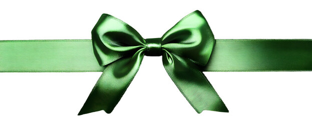 Wall Mural - green ribbon and bow, cut out
