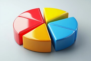 Aufkleber - Colorful geometric shapes arranged in a circular pattern on a light background for educational purposes