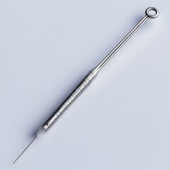 Fototapete - Sterile needle holder isolated on a minimalist background clean and precise ready for suturing and medical procedures