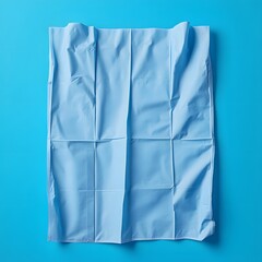 Poster - Sterile surgical drape isolated on a minimalist background ready for use in maintaining a sterile field during procedures