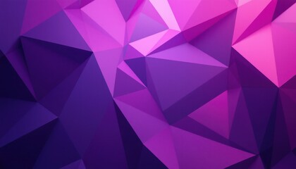 Poster - Geometric abstract background with purple and pink polygonal shapes