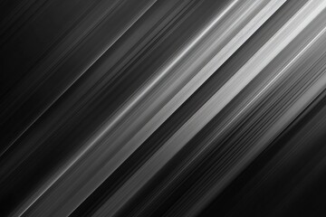 Aufkleber - Dynamic abstract lines create a sense of movement and depth in a black and white composition featuring varying shades and textures