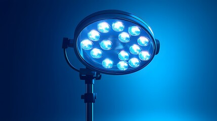Poster - Sterile surgical light isolated on a minimalist background designed to provide bright illumination during medical procedures
