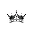 © kahinur - Simple black crown vector art shape on white background