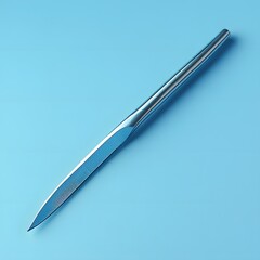Poster - Sterile surgical scalpel isolated on a minimalist background its sharp blade ready for precise incisions during medical procedures