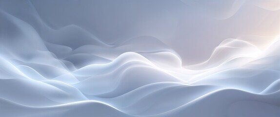 Wall Mural - White misty glowing background with smooth soft gradient and brushed texture 