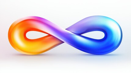 Aufkleber - A bold abstract logo featuring interwoven shapes in bright gradients on a clean white background.