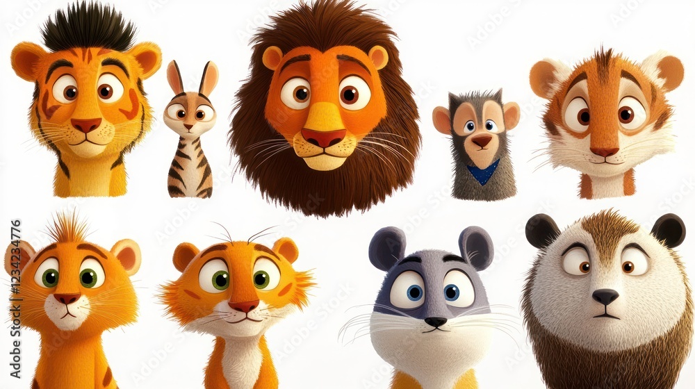 Adorable animated animal characters; diverse wildlife; film production ...