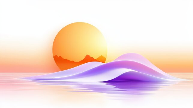 A dynamic coastal abstract shape icon featuring angular lines and smooth gradients, capturing the energy and flow of the shoreline.