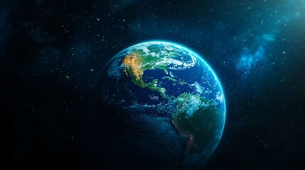 Wall Mural - digital earth in dark space