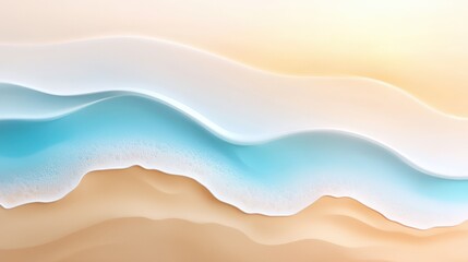 Poster - Abstract beach-inspired art with flowing lines and gentle colors to mimic the rhythm of the ocean and serenity of the shore.