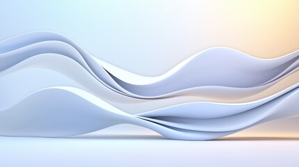 Poster - Bold, sweeping curves forming a visual representation of ocean waves, designed to symbolize calm and fluidity.
