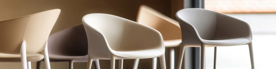 Poster - A row of chairs side by side, often used in office or classroom settings