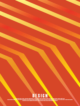 Abstract orange poster background vector. Minimalist style cover template with orange gradient 3d abstract pattern. Ideal design for social media, covers, banners, flyers, etc.