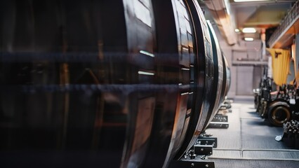 Poster - Industrial Production of Rolling Drums in Modern Manufacturing Facility