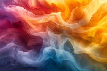 Aufkleber - Colorful abstract swirling patterns create a dynamic and vibrant visual experience in a dreamy atmosphere