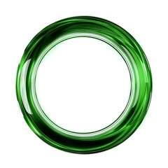 Poster - Abstract Green Circular Design with Transparent Glass Effect