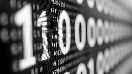 Poster - Data stream, numbers, digital display, technology background