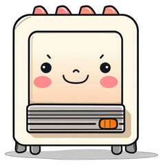 Wall Mural - Happy Cartoon Toaster Appliance Character Design