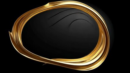 Poster - Dramatic gold and black shapes morph and flow seamlessly, creating a mesmerizing display of movement and texture. This animation invites viewers into a world of artistic expression