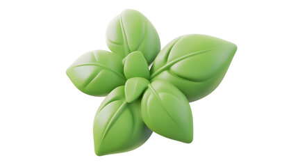 Poster - Vibrant Green Leaves Forming a Stunning Floral Design
