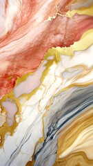Poster - Explore the enchanting world of abstract animation, featuring fluid patterns and dynamic color transitions. This artwork captivates with its rich hues and flowing forms