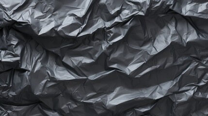 Poster - Dark Crumpled Plastic Texture Seamless Background for Creative Design and Digital Artwork Projects with Unique Features and Varied Depths
