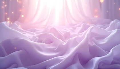 Poster - Elegant Lavender Silk Drape Texture soft