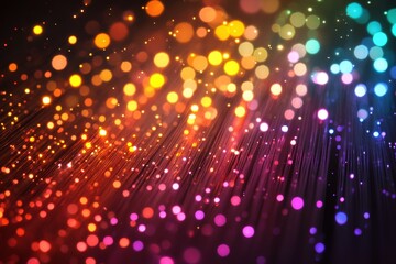 Aufkleber - Bright colored lights create a mesmerizing abstract pattern in a vibrant display of illumination and energy