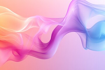 Poster - Colorful abstract waves in pastel shades create a dreamy visual effect in soft hues and flowing forms
