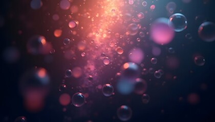 Poster - Abstract Purple Pink Bubbles Background 