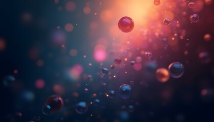 Poster - Abstract Colorful Bubbles Background 3d 