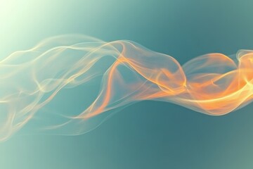 Poster - Delicate flowing lines create an abstract representation of light and movement in cool tones