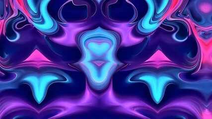 Poster - Mesmerizing abstract animation reveals a fluid interplay of vibrant colors and shapes, creating a hypnotic experience. The dynamic patterns shift and flow beautifully, offering visual intrigue