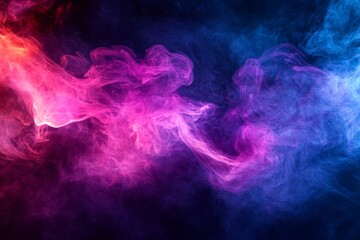 Poster - Colorful swirling smoke patterns create an abstract and artistic display with vibrant tones and dynamic movement