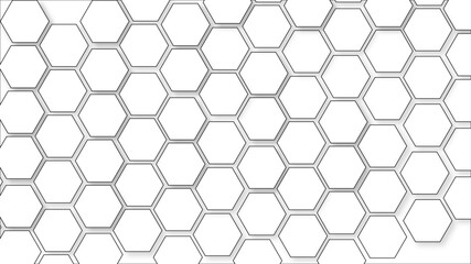 Poster - Abstract honeycomb pattern hexagonal background. White hexagon honeycomb outline art for design element. Golden hexagon pattern honeycomb background. Honeycomb concept design abstract technology bg.
