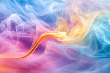 Poster - Colorful vapor swirls create a mesmerizing abstract pattern in a vibrant background