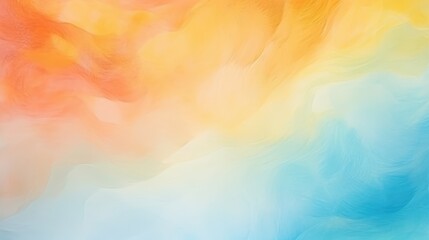 Poster - Abstract Colorful Surface Texture Design Featuring Bright Shades of Orange and Blue on a Soft Watercolor Background with Flowing Patterns