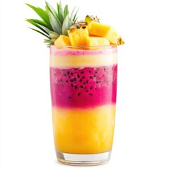 Wall Mural - Dragonfruit mango and papaya juice 