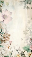 Poster - Botanical border backgrounds pattern flower.