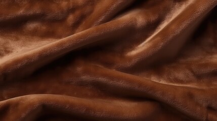 Poster - Soft Brown Velvet Fabric with Rich Texture Perfect for Backgrounds in Art, Design and Photography Enhancements or Decorative Projects