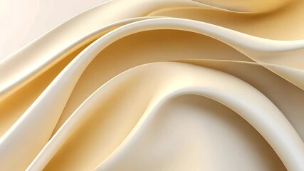 Poster - Fluid waves of beige and gold gracefully move and transition across the canvas, creating a soothing and mesmerizing atmosphere through abstract animation. The design evokes tranquility
