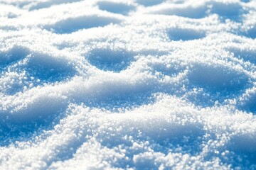 Poster - Freshly fallen snow covers the ground in a tranquil winter landscape under bright sunlight in the early morning