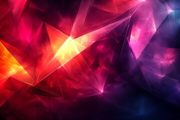 Aufkleber - Vibrant geometric patterns create dynamic visual effects in colorful abstract composition