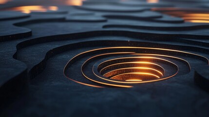 An abstract image showcasing vibrant orange and blue light trails, embodying movement, energy, and technology in a striking visual pattern