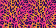 © Cala Serrano - Seamless animal print in fuchsia and neon orange pattern