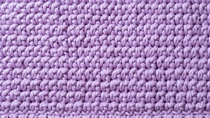 Poster - Handmade Single Crochet Texture in Soft Lilac Color on a Light Background Perfect for Fashion or Interior Design Projects